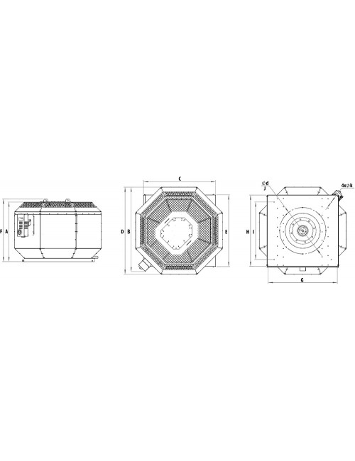 Dachowy wentylator promieniowy ROOFTEC
