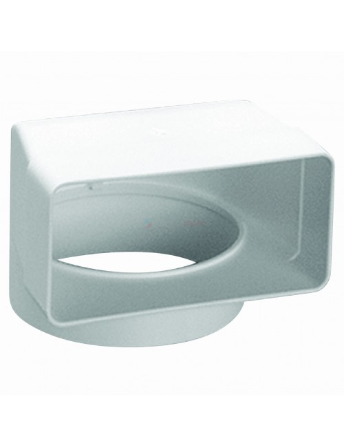 Kolanko łączniowe z przedłużką zewnętrzną 100mm białe 431