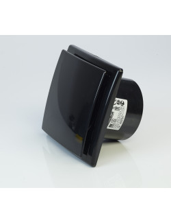 Wentylator łazienkowy serii OK. Czarny Połysk. Wyposażenie standard. Średnica 100 mm