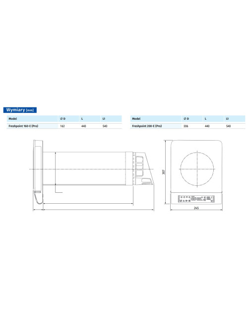 Rekuperator ścienny Freshpoint